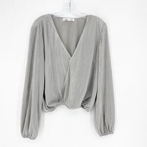 Lola & Grace Long Sleeve Pleated Top Size Medium